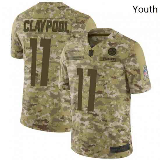 Men Nike Steelers 11 Chase Claypool Camo 2018 Salute To Service Stitched NFL Jersey